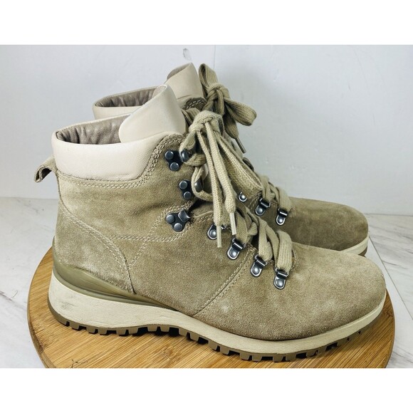 Bionica Dalton Lace Up Tan Leather Hiking Boots Women"s Size 10M - Picture 2 of 7